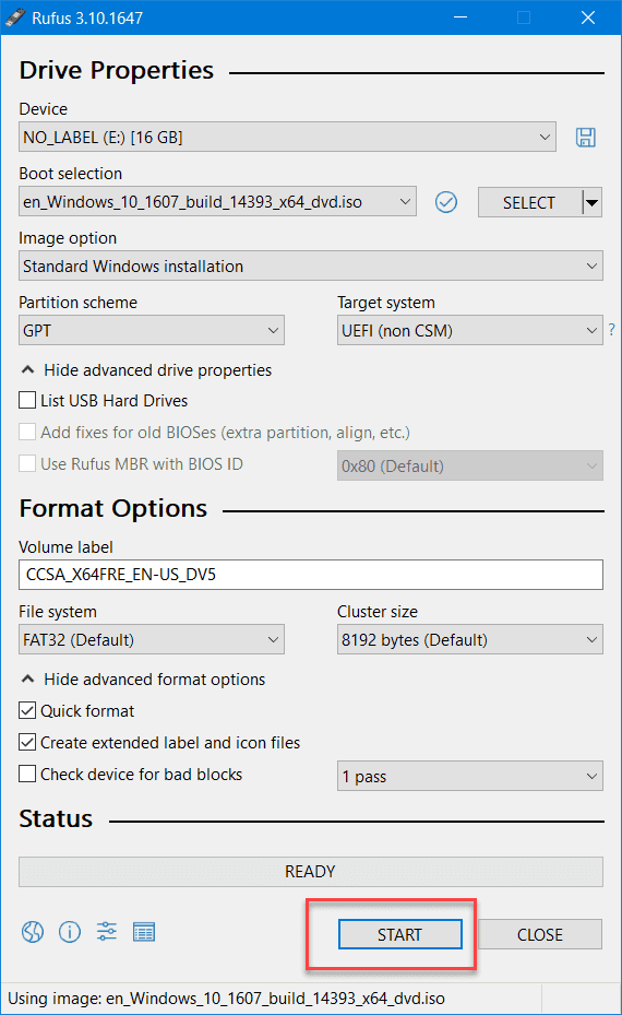 Make Bootable USB Rufus