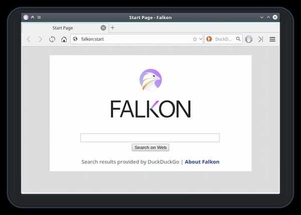 Falkon popular lightweight web browser for linux