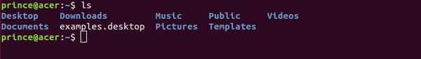 ls linux command example