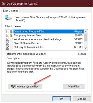 clean up system files