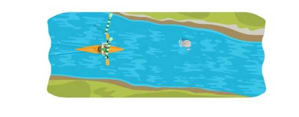 Slalom Canoe Popular Google Doodle Game