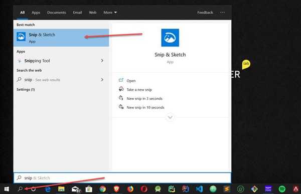 snip sketch take screenshots on windows