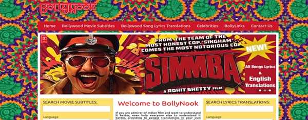 Bollynook Bollywood movie subtitles