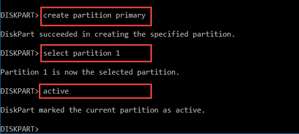 Create Bootable USB Device Using Diskpart