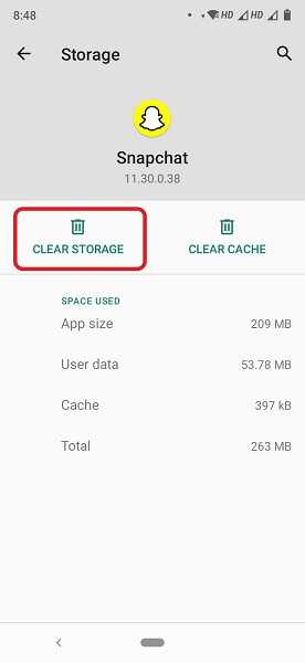 clear app data