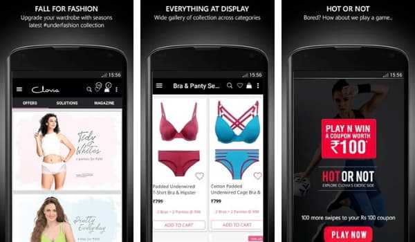 Clovia Online Lingerie Shopping App