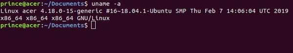uname linux command