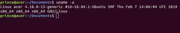 uname linux command