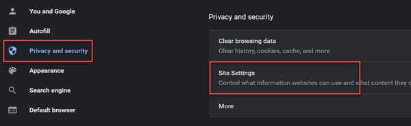 Googler Chrome Site Settings