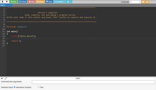 OnlineGDB C Compiler
