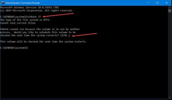 check disk kernel security check failure