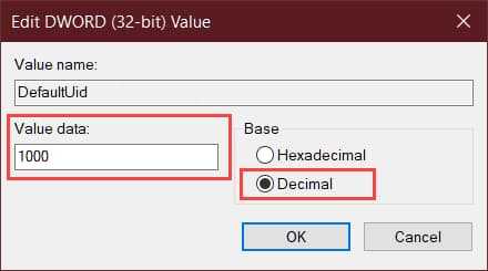 recover default user for wsl linux distro