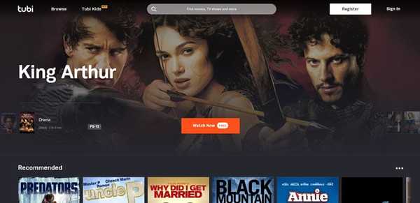 TubiTV free movie download site