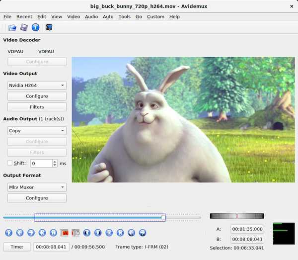 Avidemux video editor