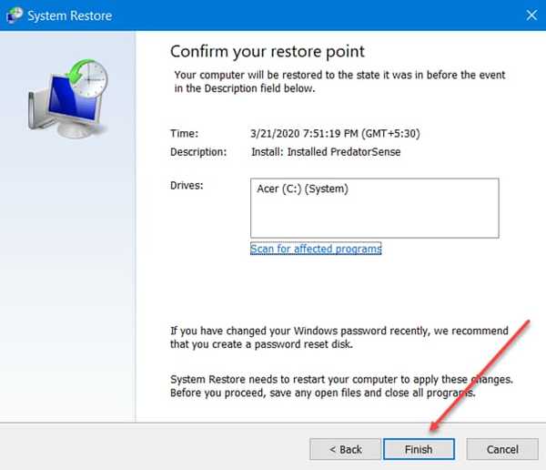 Fix Kernel Security Check failure using system restore