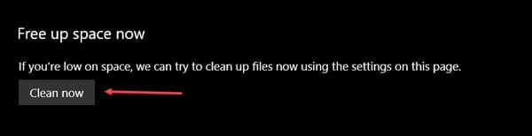 clean up temporary files to free up disk space