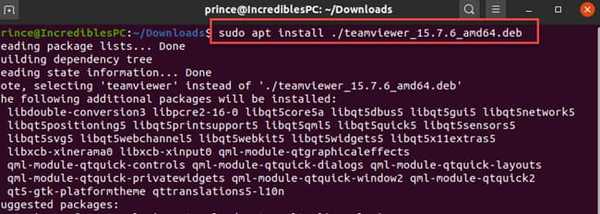 install deb files using apt command