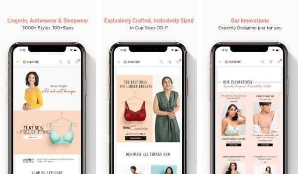 Zivame Best Online Lingerie Shopping App