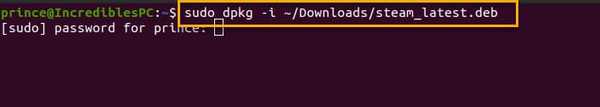 Install Steam on Linux using Deb Package