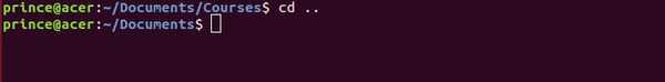 cd .. basic linux commands