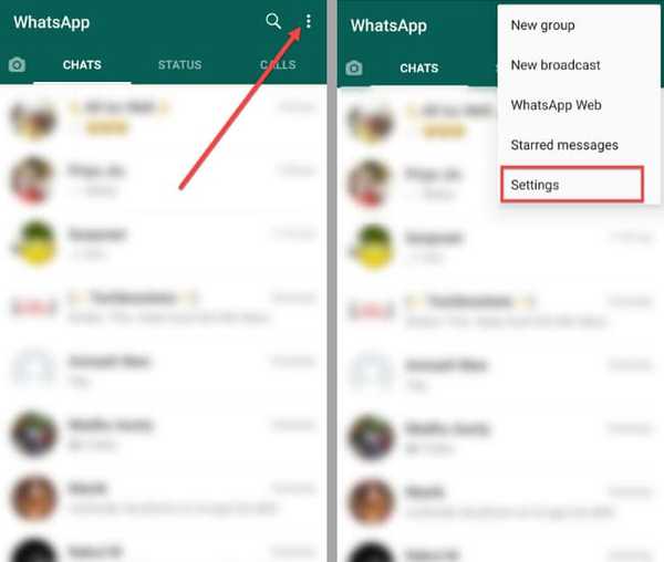 whatsapp setting