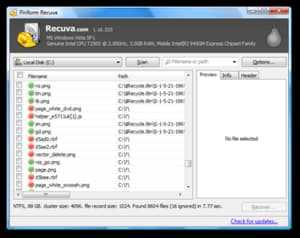 Recuva data recovery software