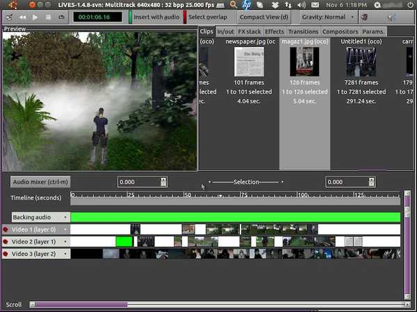 LiVES open source video editing software