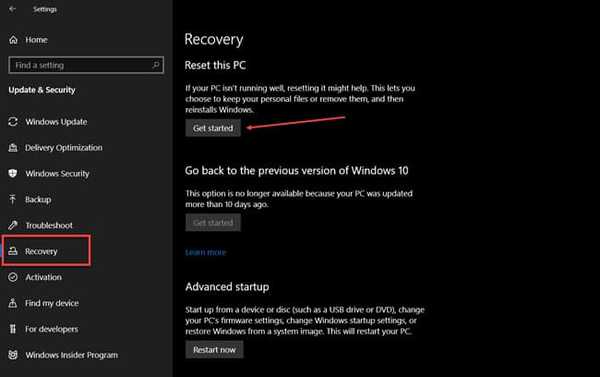 reset pc windows kernel security check after installing windows
