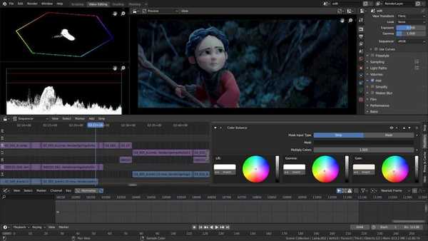 Blender open source video editing software