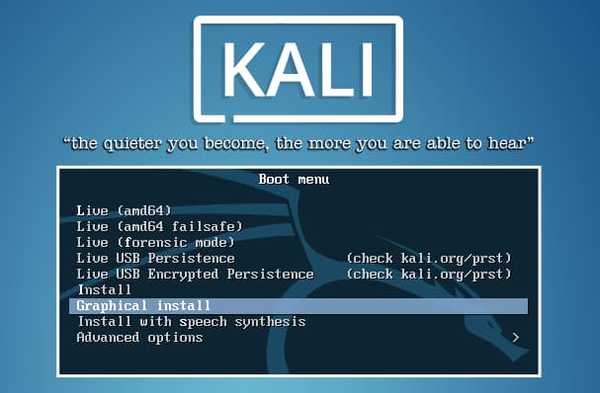 installing kali linux